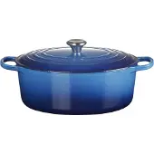 Le Creuset Cocotte ovale Fonte émaillée azur 29 cm 4,7 l