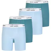 Happy Shorts Boxers ' Jersey Long ' turquoise / bleu clair