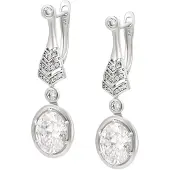 Faina Boucles d'oreilles argent / transparent