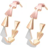 Gaya Boucles d'oreilles or rose / rose / argent