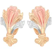 Faina Boucles d'oreilles or rose / rose / argent