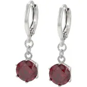 NAEMI Boucles d'oreilles rouge / argent