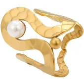 NAEMI Bague or / blanc perle