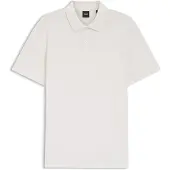 BOSS Polo en coton à la structure originale