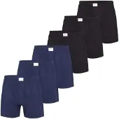 Phil&Co. Boxers ' Jersey Loose Fit ' bleu foncé / noir