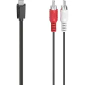 Hama Câble audio - - USB-C vers RCA mâle - 1,50 m - Stéréo - Blindage renforcé