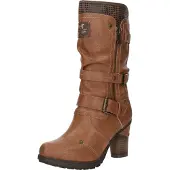 Mustang : chaussures, bottes, fermeture éclair, bottes montantes, couleur marron, style décontracté