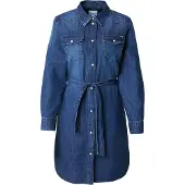 Pepe Jeans pour femme. PL95376845A0 Robe Chemise Denim bleu (S), Casuel, Coton, Manche longue