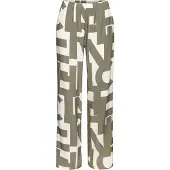 French Connection Pantalon de pyjama kaki / blanc
