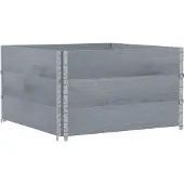 vidaXL Jardinière Gris 100x100 cm Pin massif