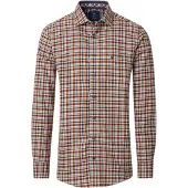 REDMOND Comfort Fit Chemise en flanelle orange, A carreaux