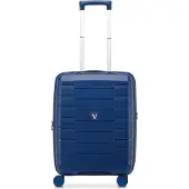 Roncato Skyline 2.0 4 roues trolley cabine 55 cm avec soufflet d'extension, Valise, Bleu