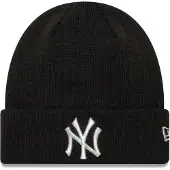 New Era Mlb Metallic New York Yankees Beanie Noir