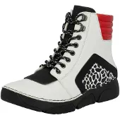 Rieker Bottines à lacets écru / rouge / noir