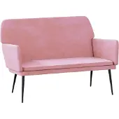 vidaXL Banc Rose 108x79x79 cm Velours