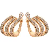 NAEMI Boucles d'oreilles or / transparent