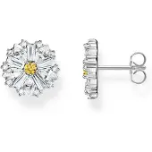 Thomas Sabo Ohrstecker Blume Lovely Daisy gross Silber, (Argent 925)