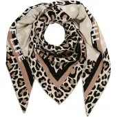 Zwillingsherz Foulard écru / moka / noir / blanc