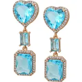 Gaya Boucles d'oreilles aqua / or rose