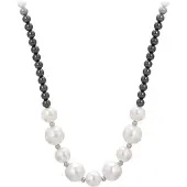 Gaya Chaîne gris argenté / argent / blanc perle