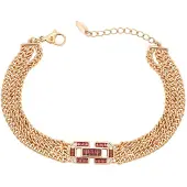 Gaya Bracelet or / rouge carmin