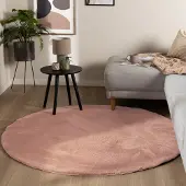 NATURL. Tapis rond à poils courts – Cozy Rose | Ø 80cm | Rond | Pile courte