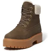 Timberland pour femme. TB0A2PU6W011 Stone Street bottes en cuir marron (39 W), 3 à 5 cm, Lacets, Casuel