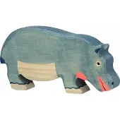 Holztiger Hippopotame, mangeant