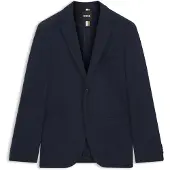 BOSS Veste Regular en coton mélangé à chevrons