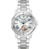Bulova Automatic watch 96L326 silver siliver strappy, Argent, (35 mm)