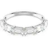 Swarovski Bracelet-Jonc Millenia, Taille Octogonale, Blanc, Métal Rhodié