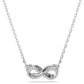 Swarovski Hyperbola Halskette Pavé Unendlichkeit Weiss