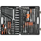 TRIZERATOP Jeu de clés et d'outils de 225 pièces, comprenant des clés de 1/2", 3/8" et 1/4"