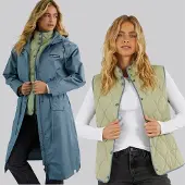 Lagooners Manteau 2-en-1 eskdale femmes - Marine/Vert