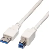 Value - Câble USB - USB type A (M) pour USB Type B (M) - USB 3.0 - 80 cm - moulé - blanc