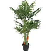 vidaXL Palmier artificiel avec 3 troncs vert 120 cm PP