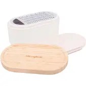 Microplane Handreibe Auffangbehälter Cashmere / Bamboo, Râpe, Beige