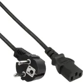 DeLOCK Netzkabel PC Schutzkontaktstecker CEE 7/7 90° gewinke (2 m), Câble d'alimentation, Noir