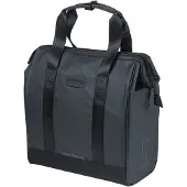 Basil Sacoche arrière vélo latérale - - Grand Tarpaulin Shopper - Waterproof - 23L - MIK Hooks
