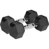 Rebel RBA-2325-07 Haltères HEX en fonte caoutchoutée 2 x 7 kg