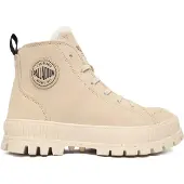 Palladium Bottines à lacets 'Pallashock Zip Warm' beige clair