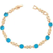 Gaya Bracelet bleu / or rose