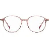 HUGO Monture optique en acétate rose avec branches tubulaires