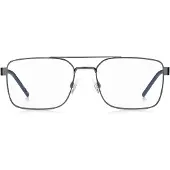 HUGO BOSS Monture optique en métal avec logo en gomme en contraste