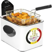 Frifri 1905B DuoFil - Frituurpan - 3,5L - 3200W - Koolstof geur- en vetfilter - Wit, Friteuse, Blanc