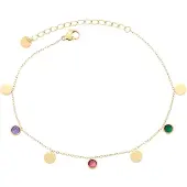 NAEMI Bracelet or / vert / violet / orange