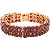 Faina Bracelet or rose / rouge rubis