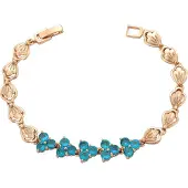 Faina Bracelet azur / or