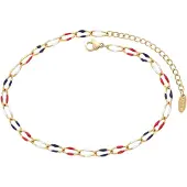 NAEMI Bracelet bleu foncé / or / rouge / blanc