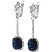 Gaya Boucles d'oreilles bleu marine / argent
